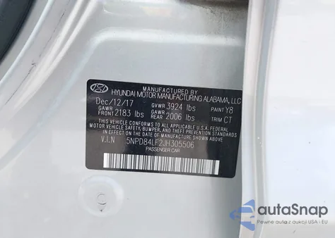 2018 Hyundai Elantra Value Edition from USA, damaged, VIN 5NPD84LF2JH305506